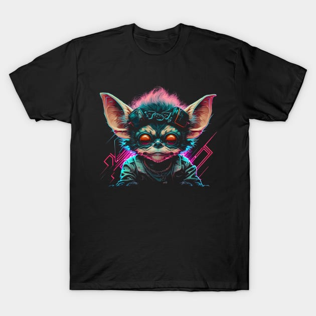 Gremlin Retrowave Cyberpunk T-Shirt by Odd World